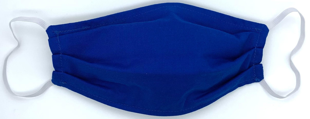Royal Blue 100% Cotton Face Mask  Made in USA